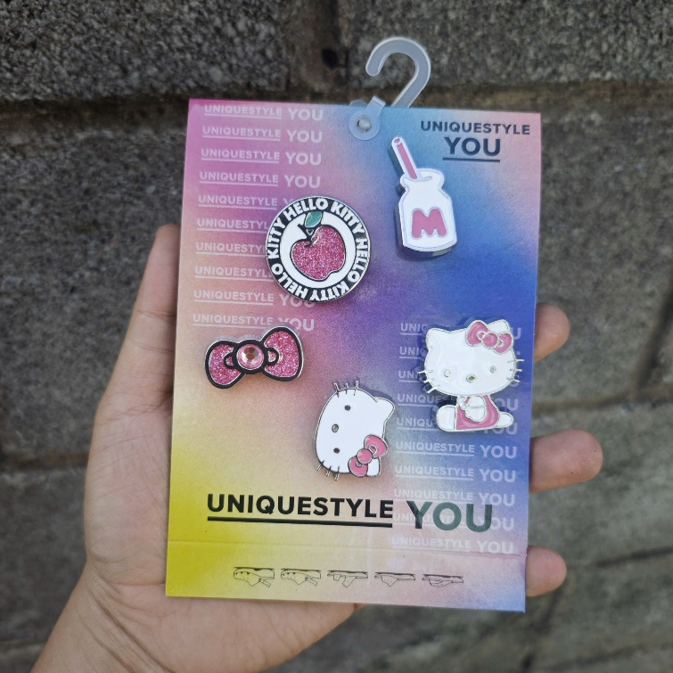 Set charm HELLO KITTY KIM LOẠI, set charm gắn dép cross HELLO KITTY KIM LOẠI dễ thương