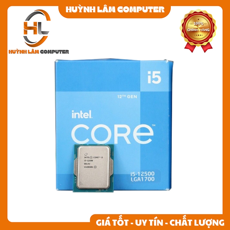 CPU Intel Core i5 12500 Box | LGA1700, Turbo 4.60 GHz, 6C/12T, 18MB - Chính hãng