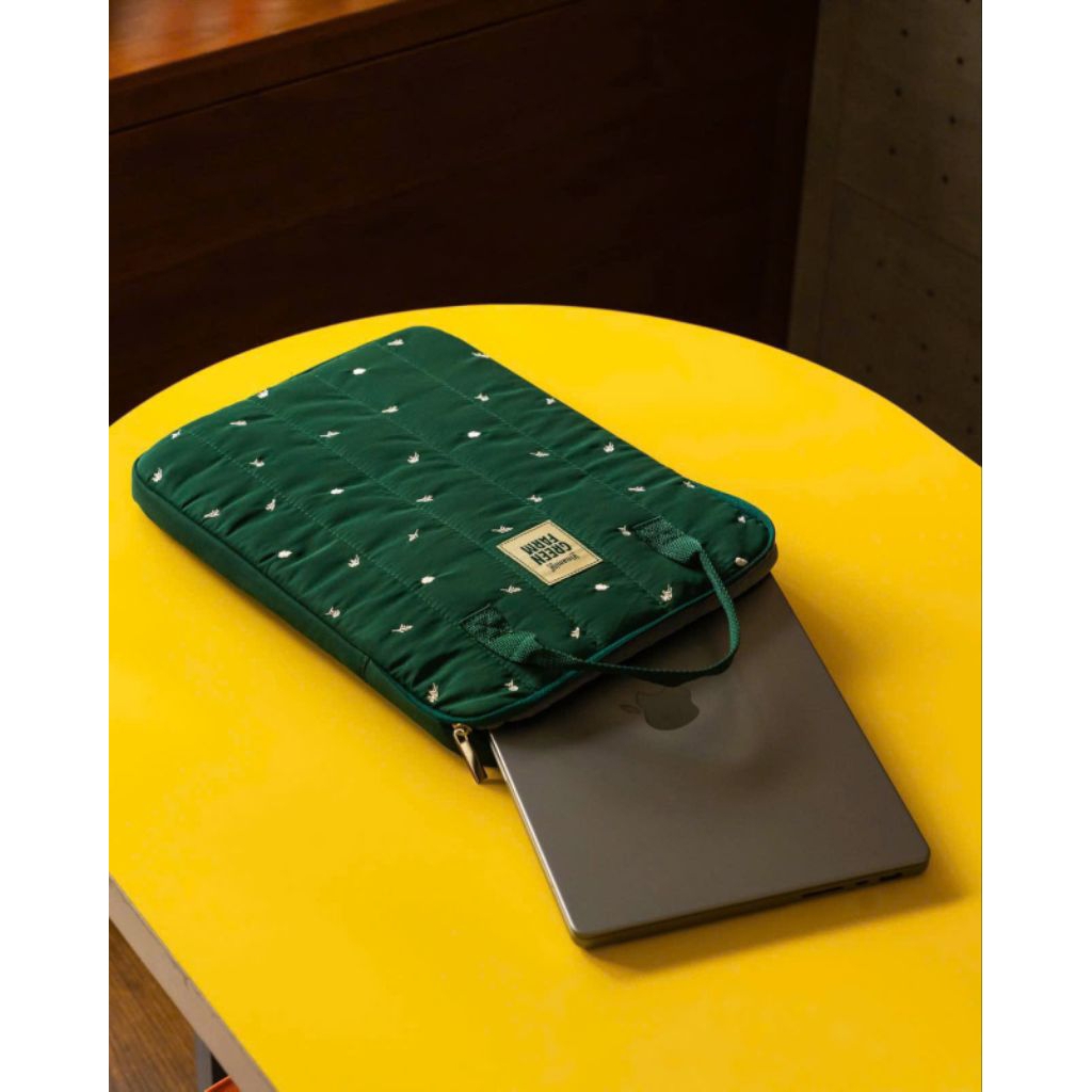 (Hàng KM ) Túi laptop green farm Vinamilk màu xanh thêu hoa văn