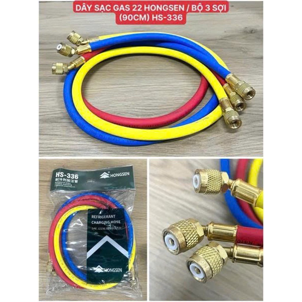 Dây nạp gas Hongsen HS-336 cho gas R22 và R32A