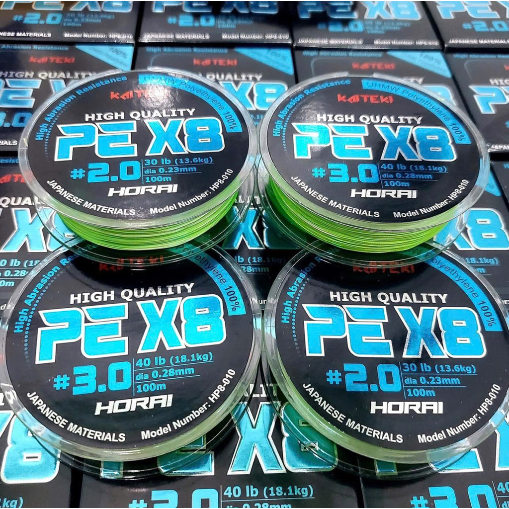 Dây dù câu lure HORAI X8 dài 100m, dây dù câu lure sợi dây mượt chịu mài mòn tốt