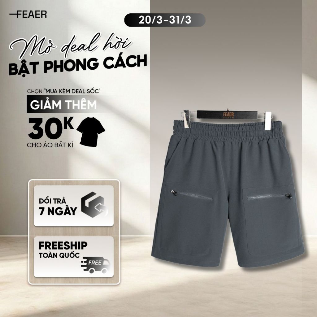 [GIÁ CỰC TỐT]Quần short nam ROMAN chất dù ngoại, năng động, trẻ trung - FEAER
