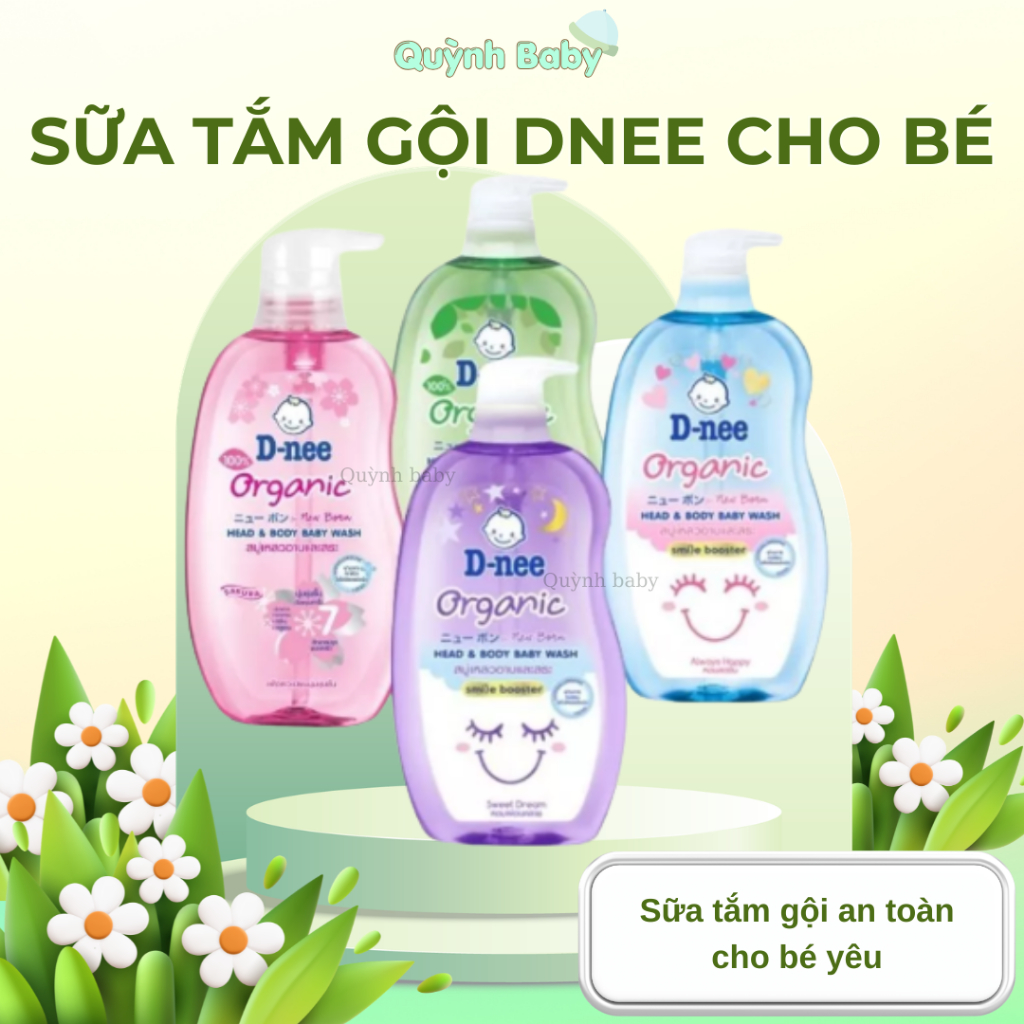 Sữa tắm gội toàn thân Dnee cho bé 380ml/800ml - Sữa tắm Thái an toàn dành cho bé