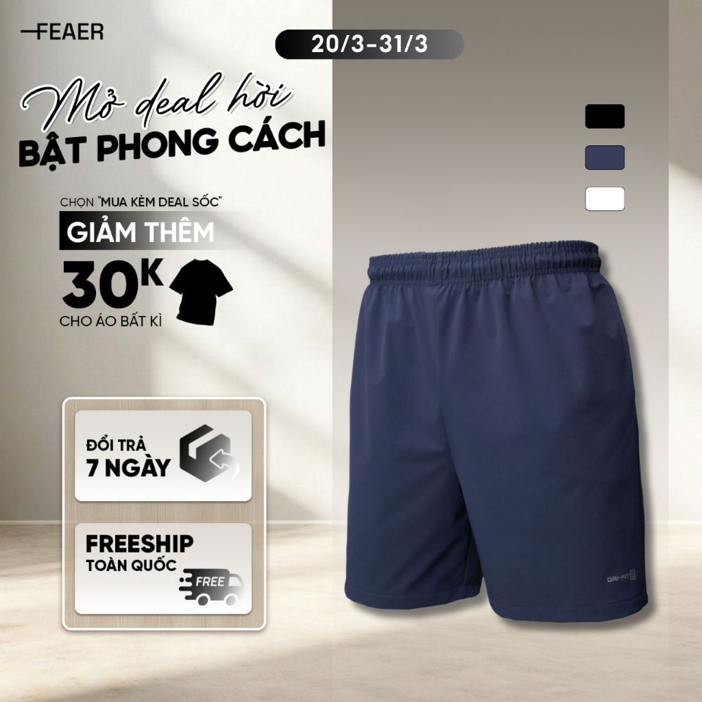 Quần short nam ngắn họa tiết Dri Fit 120% chất dù si thoáng mát, ít nhăn - FEAER DENIM