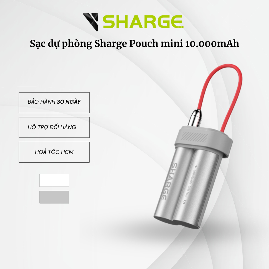 Sạc dự phòng Sharge Pouch mini 10.000mAh