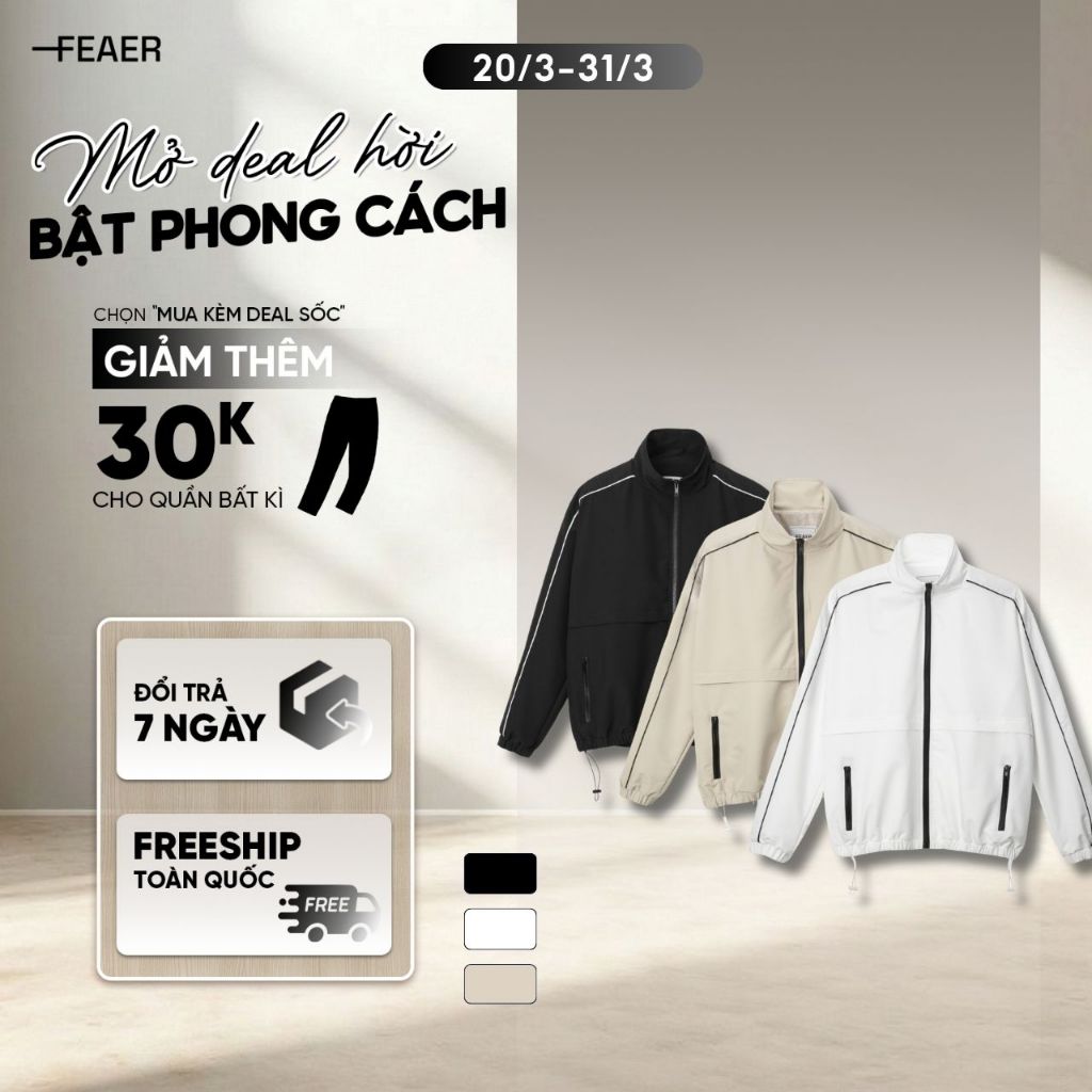 Áo khoác dù Hàn cao cấp WINDBREAKER năng động, trẻ trung - FEAER