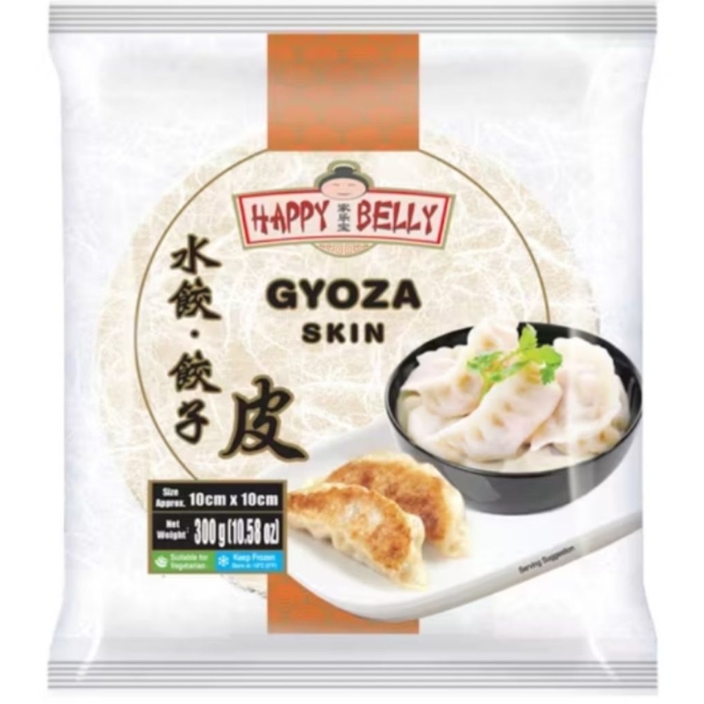 Vỏ Sủi Cảo Happy Belly -  Gyoza Skin gói 300gr ( 32 lá , 10 cm × 10cm)