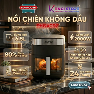[Hàng Chính Hãng] Nồi Chiên Không Dầu 6.5L Sunhouse SHD4092 - Bảo Hành Toàn Quốc 24 Tháng