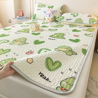 Chiếu Điều Hòa Cotton Đũi Trần Bông Xơ Đậu Nành, Kèm 2 Vỏ Gối Cùng Màu, Có Chun Cài 4 Góc