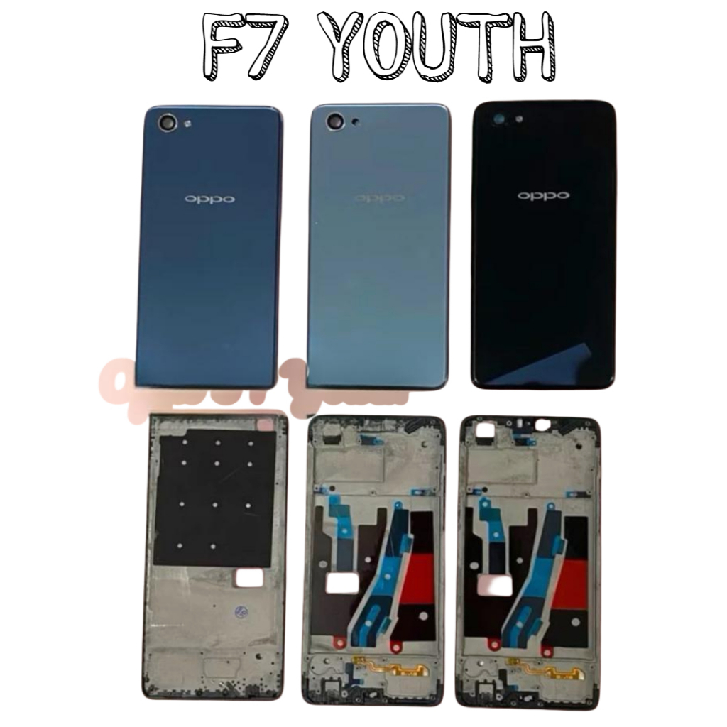 Vỏ Bộ Oppo F7 Youth Zin Kèm Kính Cam- Phím Bấm