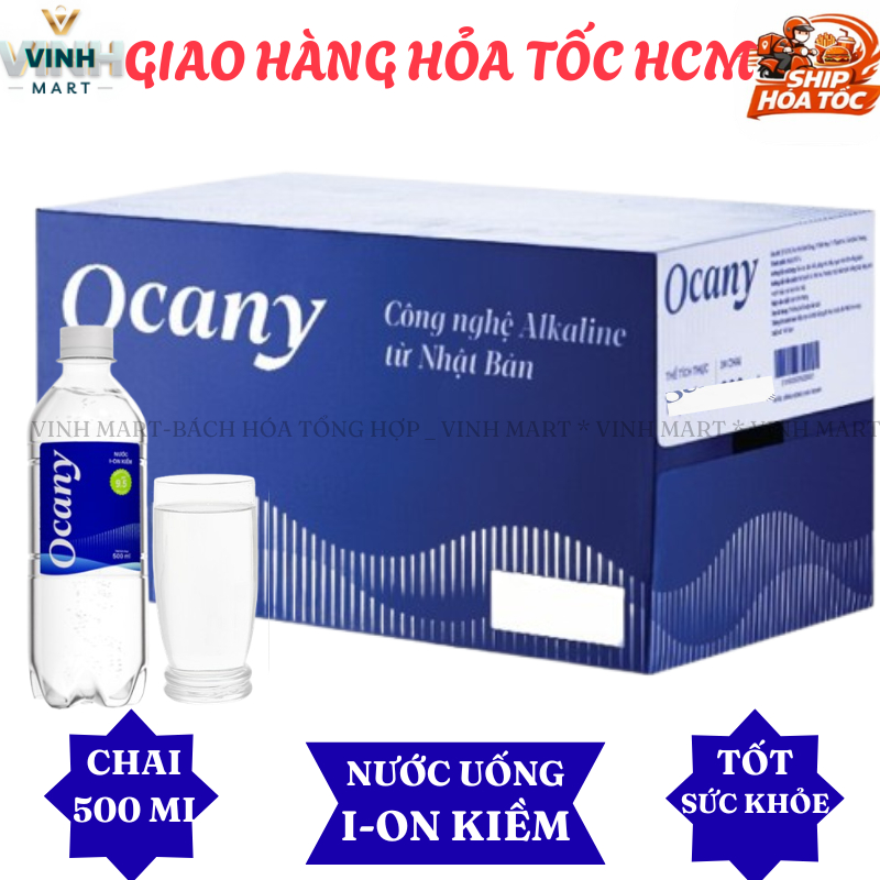 Nước Suối  i-on kiềm Ocany  Thùng 24 Chai 500ml