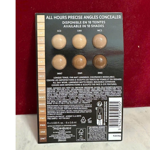 (Sample 6 ô) Che Khuyết Điểm All Hours Precise Angles Concealer
