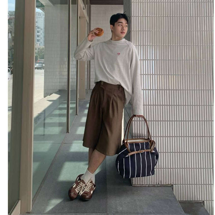 Túi Tote 98stu Local Brand Chính Hãng Fold Tote Vải Canvas Phối Da Unisex Size 16 inch | BigBuy360 - bigbuy360.vn