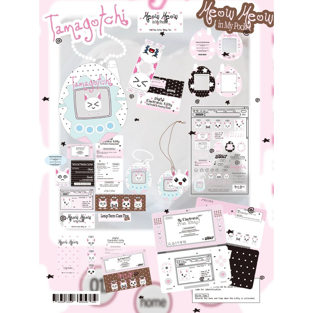 [Selinistart] Set đồ gói thiết kế Girl’s Room, set sticker trang trí bìa gói card xinh xắn