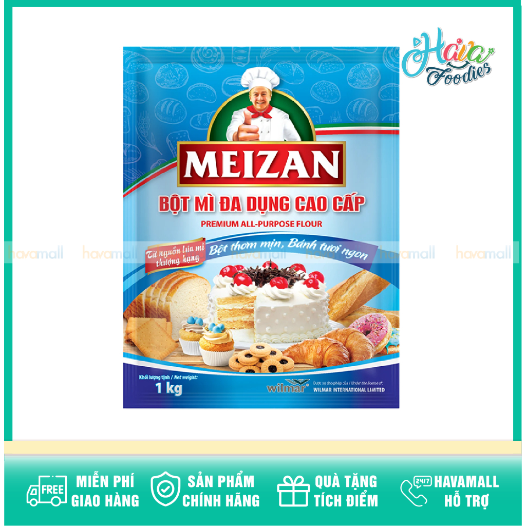 Bột Mì Đa Dụng Cao Cấp Meizan 1kg – Meizan Premium All-Purpose Flour