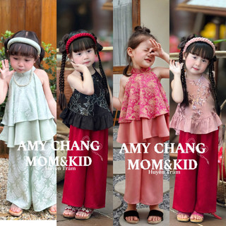 Yếm Bé Gái Cao Cấp Họa Tiết Hoa Dễ Thương (Ảnh Thật Do Shop Chụp)
