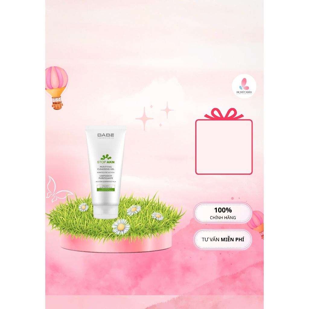 Gel rửa mặt BABE STOP AKN Purifying Cleansing Gel