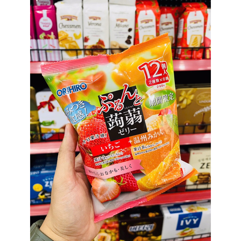Thạch Trái Cây Orihiro Vị Dâu & Cam