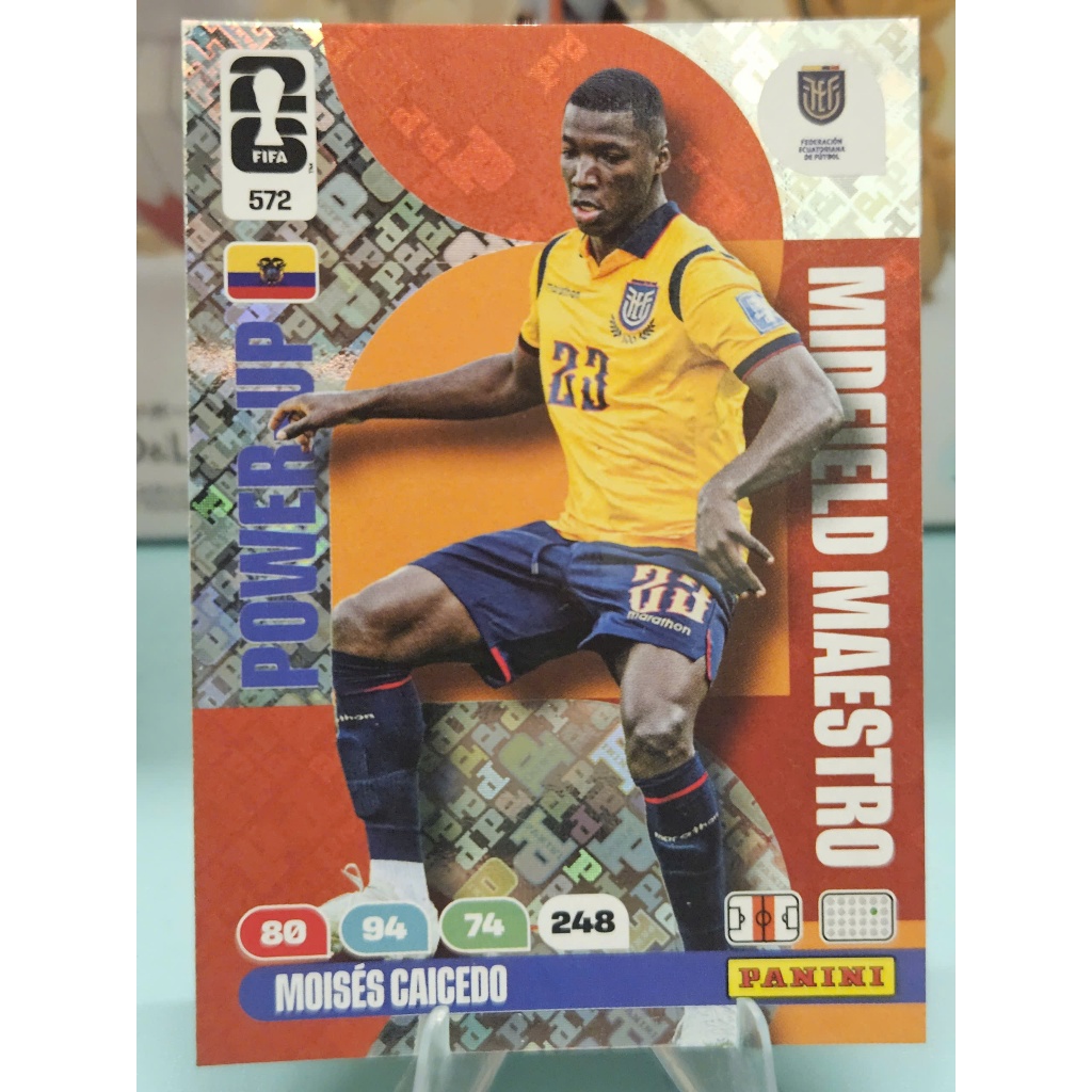 Thẻ MIDFIELD MAESTRO Moises Caicedo Panini World Cup 2026 (Ecuador) (POWER UP)