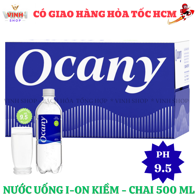Nước uống I-ON KIỀM thương hiệu Ocany thùng 24 chai 500 ml