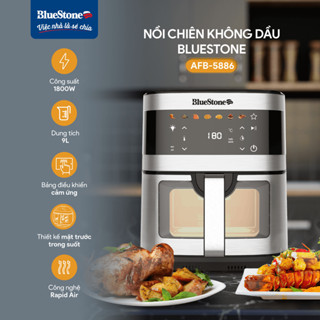 Nồi chiên không dầu BlueStone AFB-5886 – 9L, 1800W, cảm ứng, kính quan sát, Rapid A
