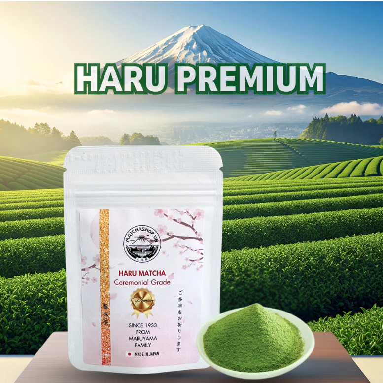 [MATCHASHOP,Chiết] Túi refill Bột Matcha Haru Premium gm85, Nhập Khẩu Nhật Bản, Matcha latte -youli