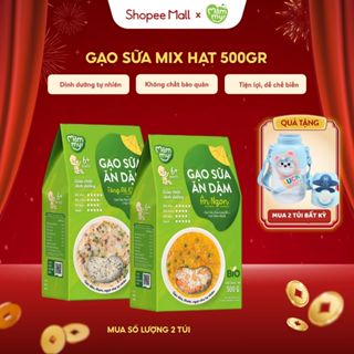 Gạo ăn dặm cho bé Mămmy gạo sữa nấu cháo mềm mịn phù hợp hệ tiêu hóa bé từ 6 tháng tuổi, hộp 500g
