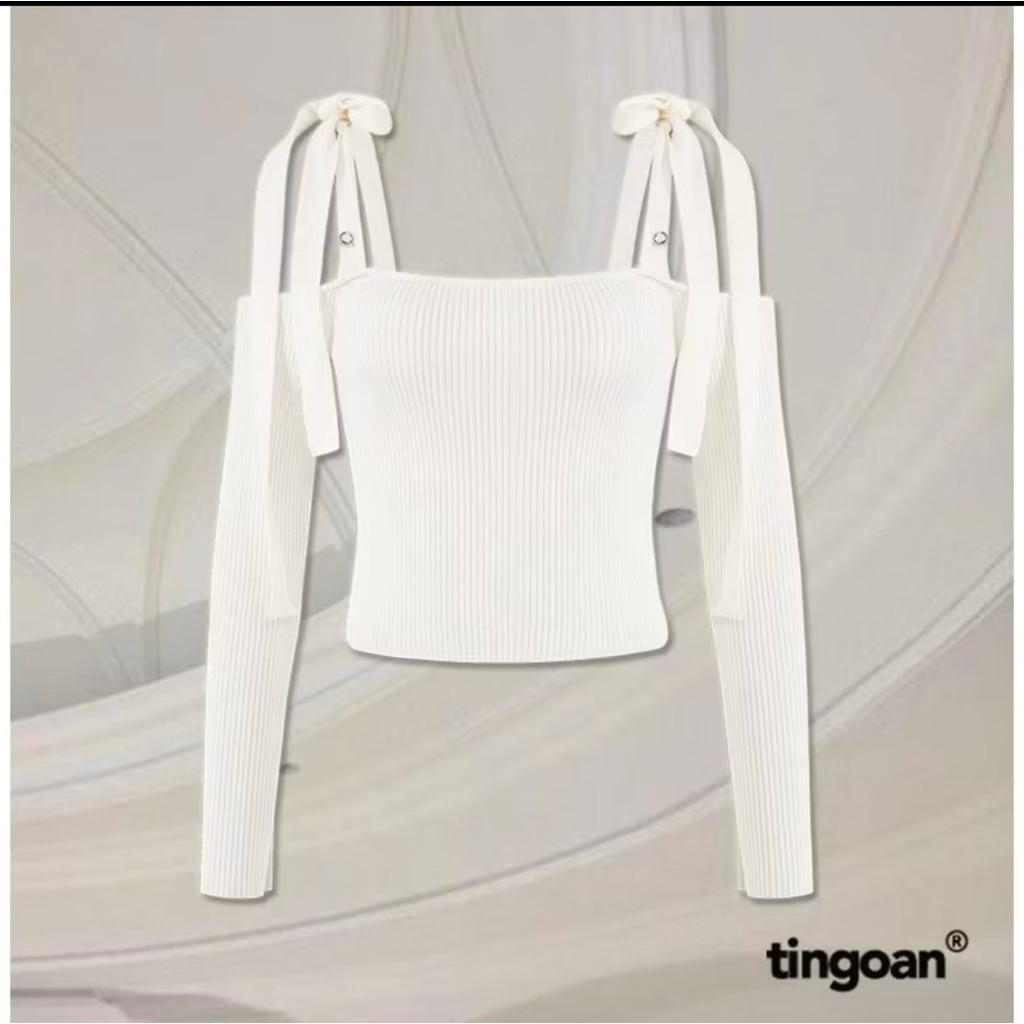 Áo babydoll tingoan new tag ( trắng - xám - đen)