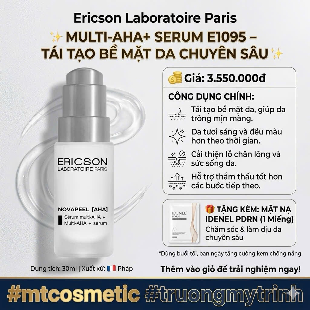 NOVAPEEL (AHA) MULTI-AHA + SERUM TÁI TẠO BỀ MẶT DA CHUYÊN SÂU MULTI-AHA+ SERUM E1095 DA SẦN–XỈN MÀU 