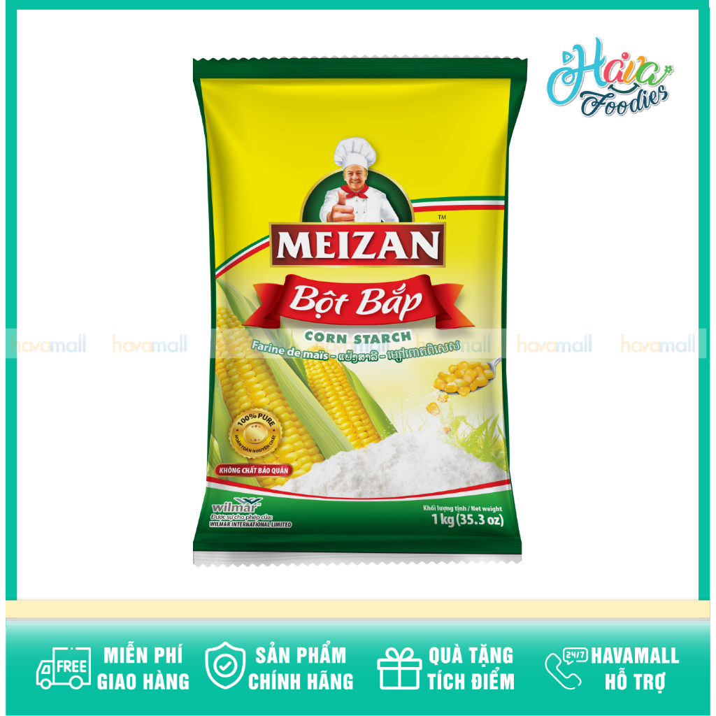 Bột Bắp Nguyên Chất Meizan 1kg – Meizan Corn Starch