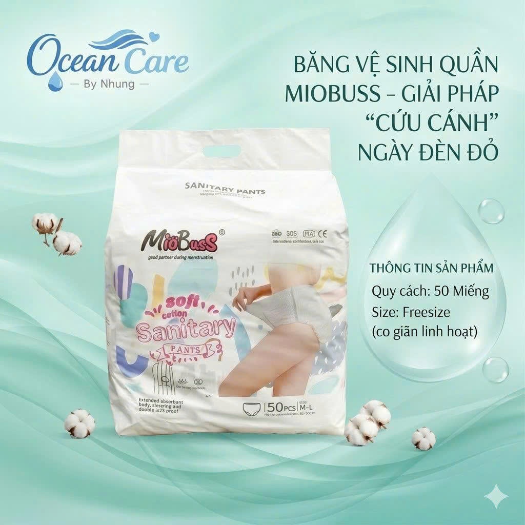 Combo 100 Miếng BVS Quần MioBuss - Gói 50 Miếng Tiện Lợi Lưu Trữ