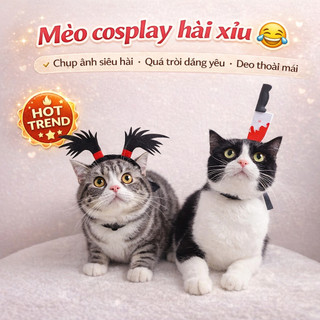 Mũ Đồ Chơi Cosplay Rực Lửa Siêu Đẹp Cho Thú Cưng, Mũ Đồ Chơi Cho Mèo, Mũ Đồ Chơi Giá Tốt