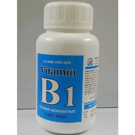Vitamin B1 Viên Màu Trắng,Lọ 2000 viên-CÔNG TY DP VINAPHAR