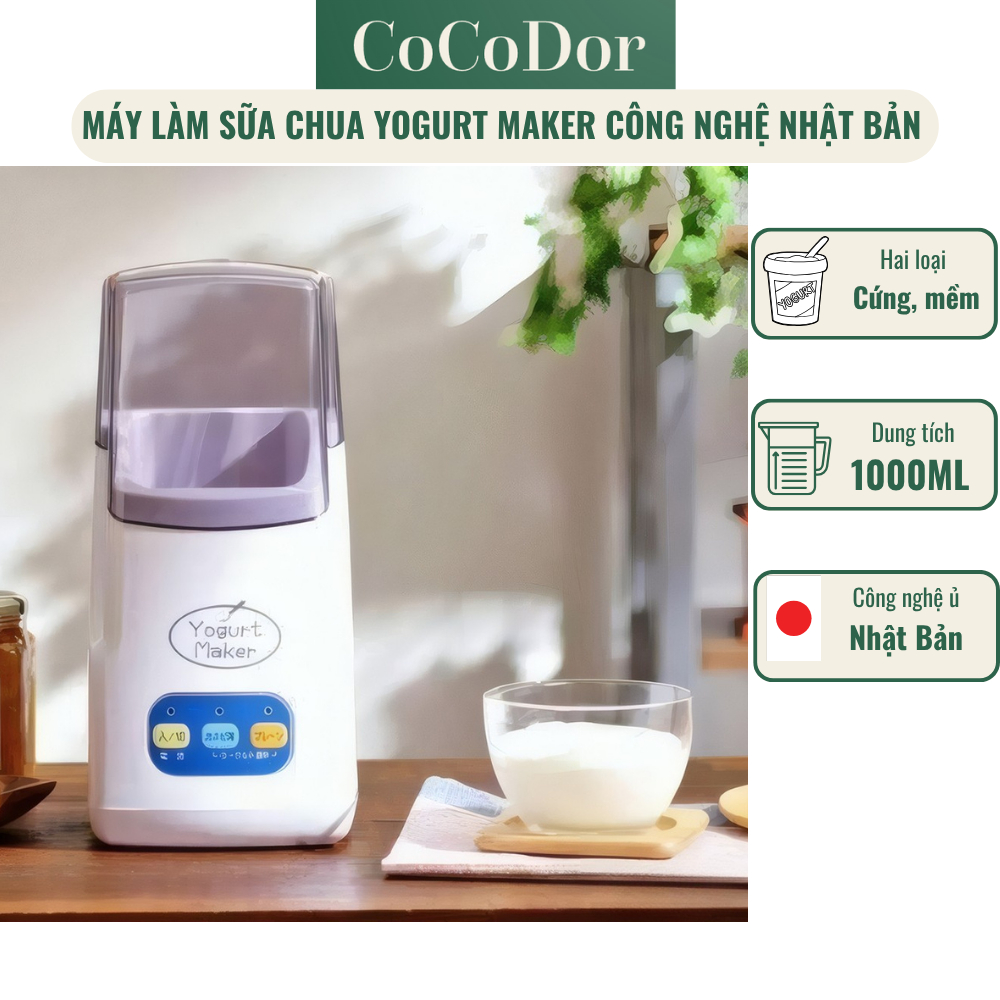Máy Làm Sữa Chua Yogurt Maker Nhật Bản, 02 Chế độ Cứng và Mềm [Hàng Loại 1]  Bảo hành 03 tháng