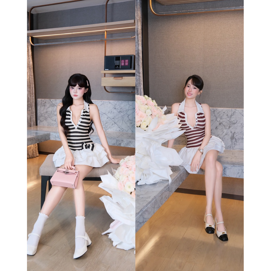 Đầm SN Mổ Trụ Xoè Tầng Phối Màu Đáng  Yêu 𝐃𝟐𝐓 𝐒𝐓𝐎𝐑𝐄