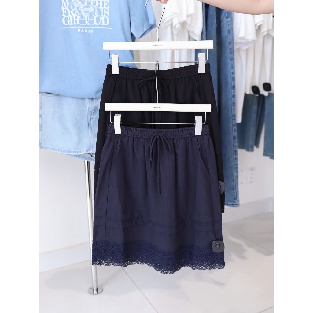 LIN CLOSET [CV55] Chân váy phối ren style Hàn Quốc - NEW COLLECTION