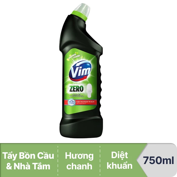 Combo 3 Chai Nước(Gel) Tẩy Bồn Cầu Nhà Tắm Vim Diệt Khuẩn, Vim Trắng Sáng Vim Zero 880ML,870ML,750ML