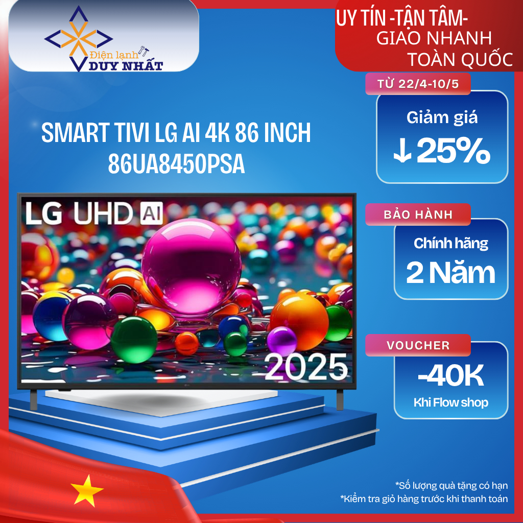 Smart Tivi LG AI 4K 86 inch 86UA8450PSA