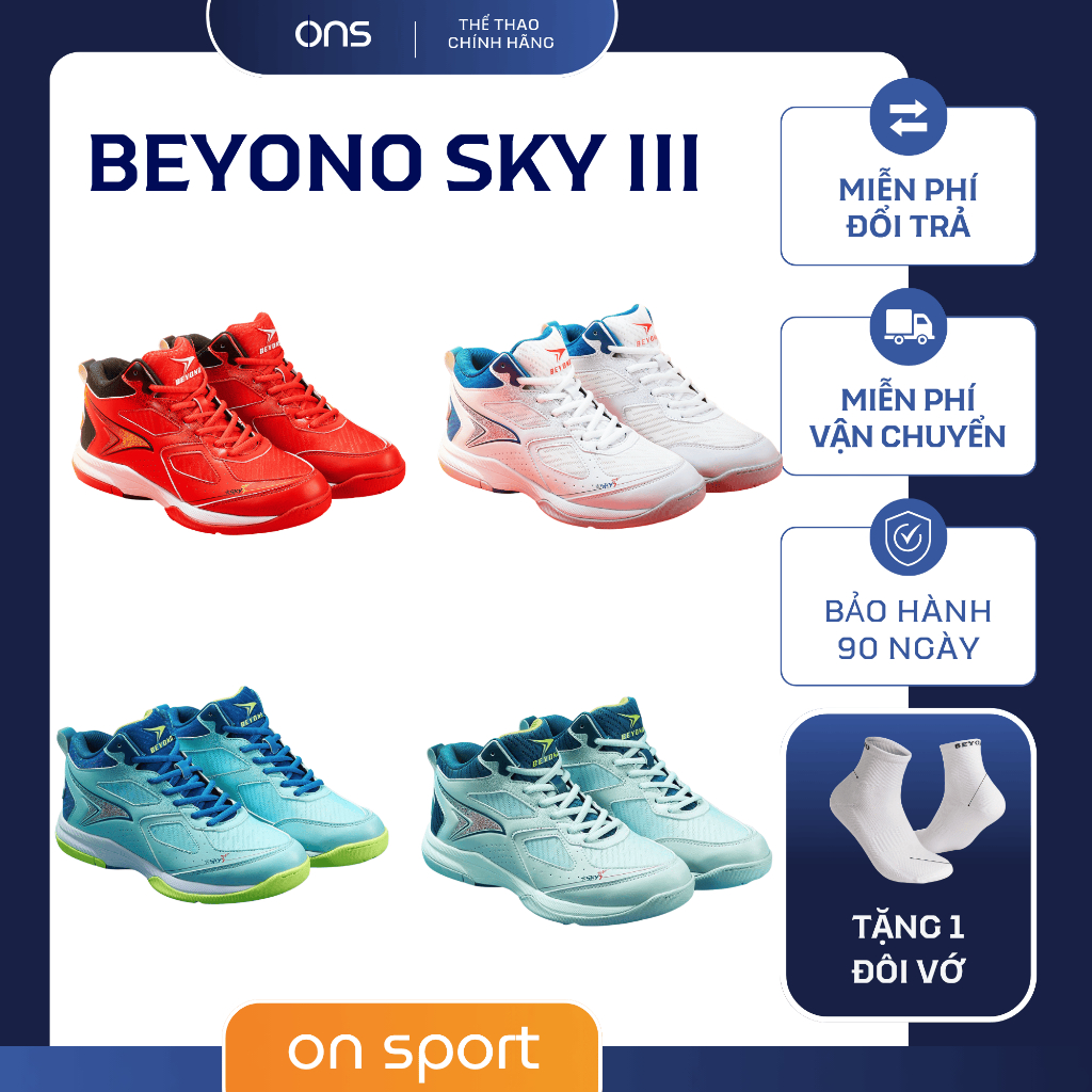 Giày Bóng Chuyền BEYONO SKY III Chính Hãng - Đón Chào Sự Kiện Mừng 80 Năm Quốc Khánh Việt Nam