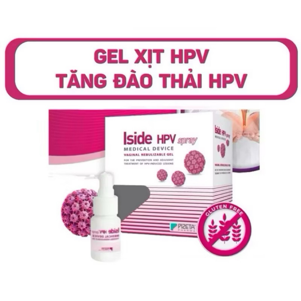 Gel Xịt Iside HPV - Hỗ Trợ Tăng Đào Thải HPV, Cân Bằng pH, Tăng Cường Miễn Dịch (1 Bình Xịt&14 Vòi X