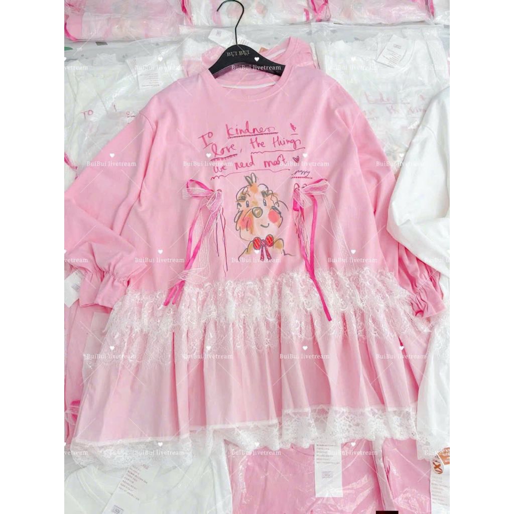 váy hồng jiwa newtag