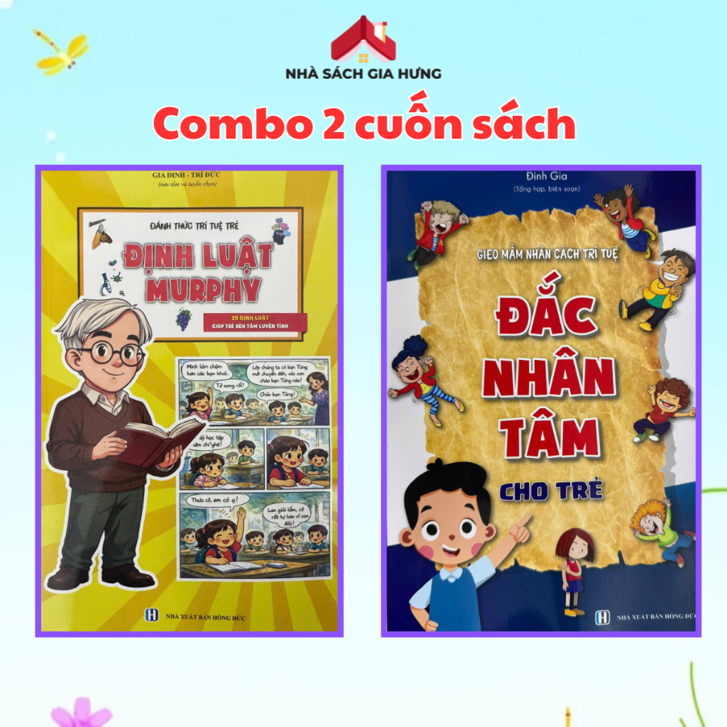 Sách - Combo 2 cuốn sách Định Luật Murphy + Đắc Nhân Tâm Cho Trẻ