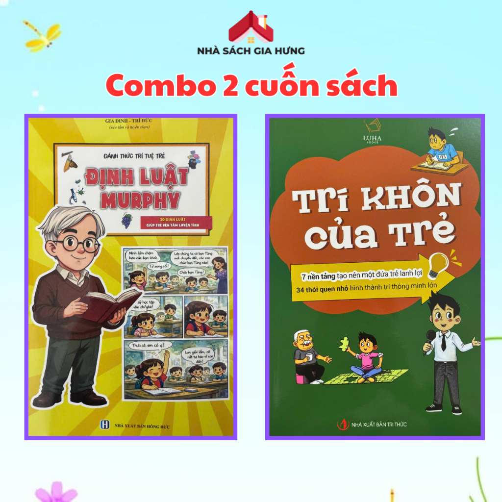 Sách - Combo 2 cuốn sách Định Luật Murphy + Trí Khôn Của Trẻ