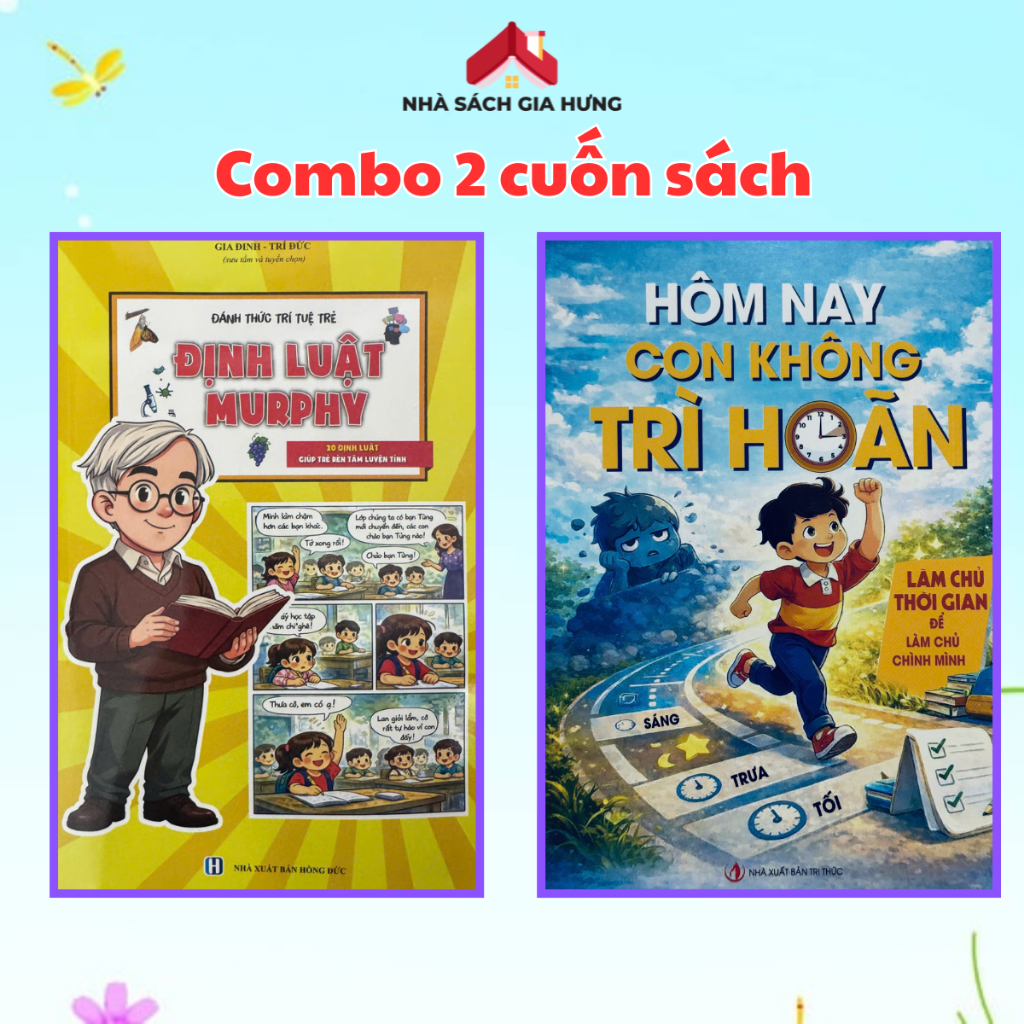 Sách - Combo 2 cuốn sách Định Luật Murphy + Hôm Nay Con Không Trì Hoãn