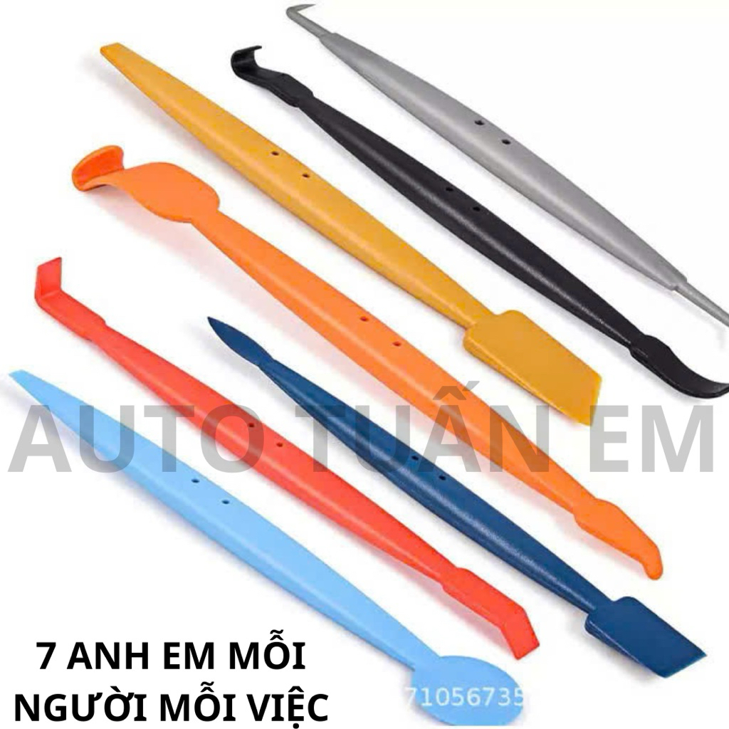 Bộ dụng cụ 7 món tích hợp màu sắc khác nhau nhau phù dán ppf-decar dài khoảng 17cm