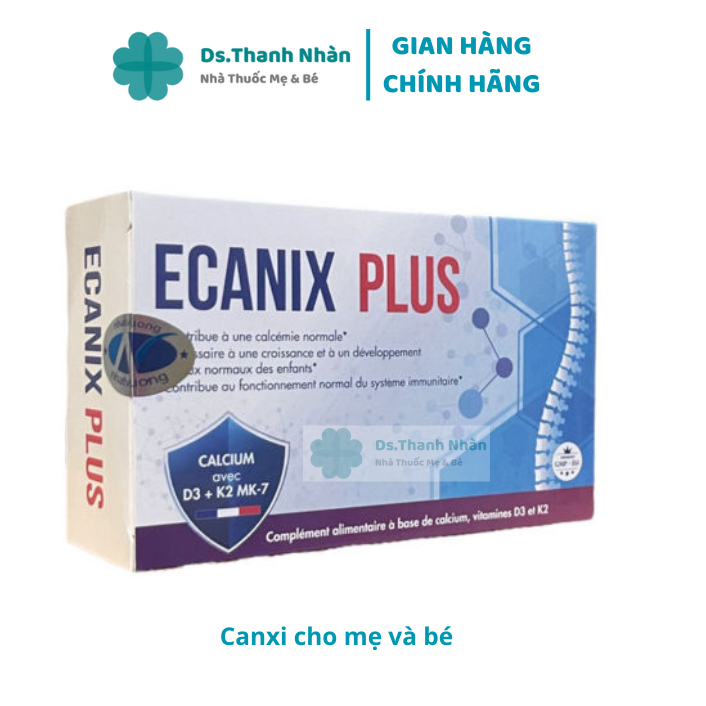 ECANIX PLUS D3 (HỘP 30 VIÊN) CANXI TẢO BIỂN ĐỎ CHO BẦU