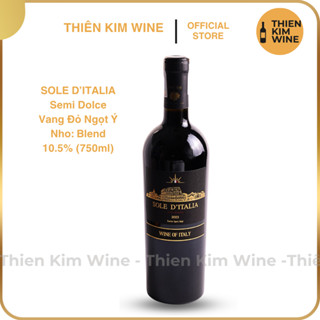 [Chính Hãng] - Rượu Vang Đỏ Ngọt Ý Sole D'Italia Semi - 750ml (10,5%)