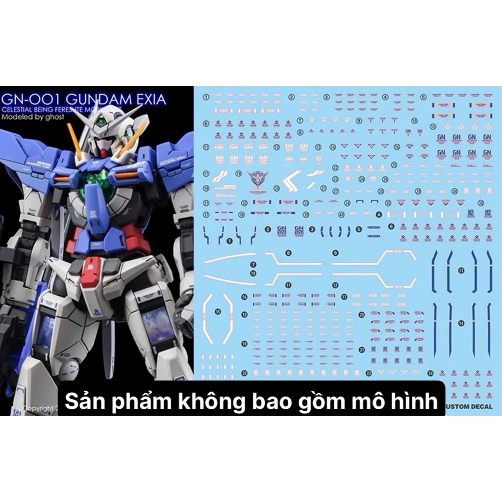 [Ghost] Decal/Đề can nước mô hình RG 1/144 Gundam Exia
