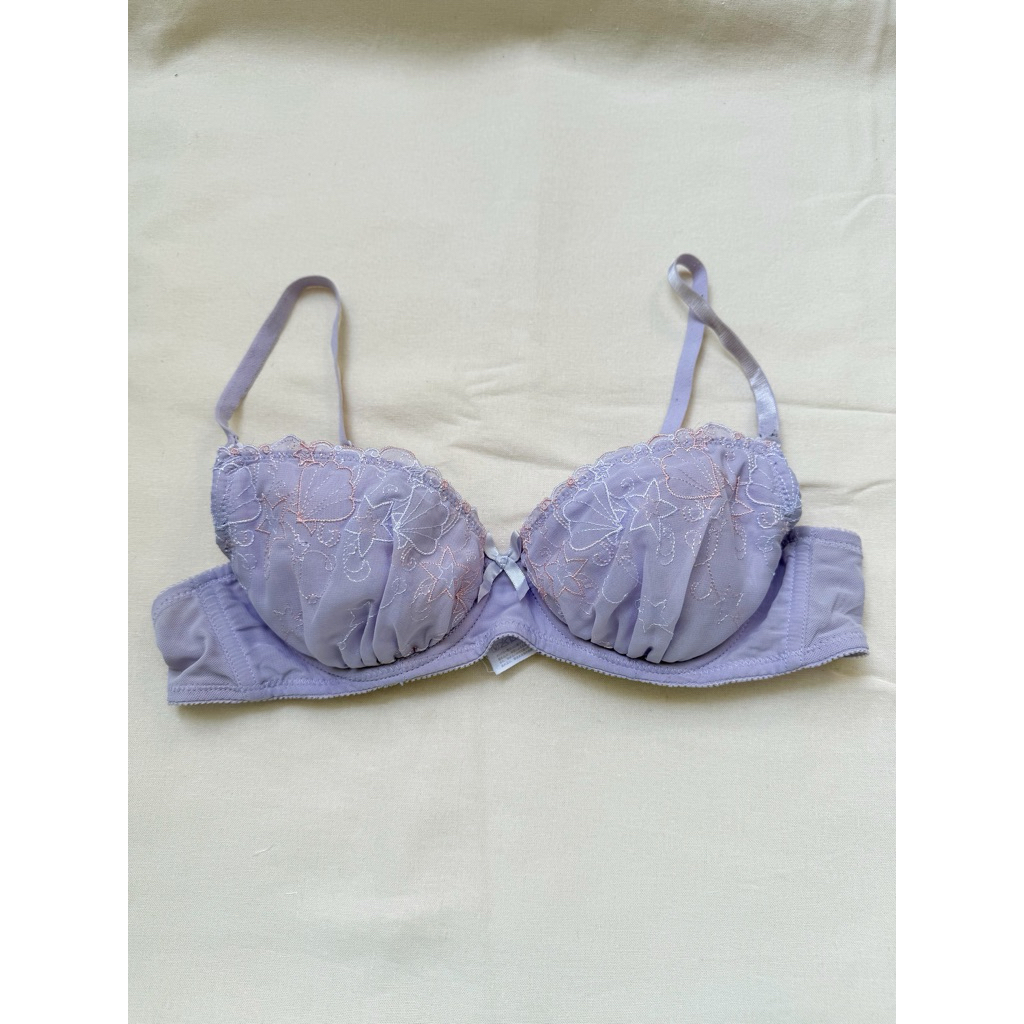 Áo ngực Nhật 2ndhand ren vintage màu tím pastel