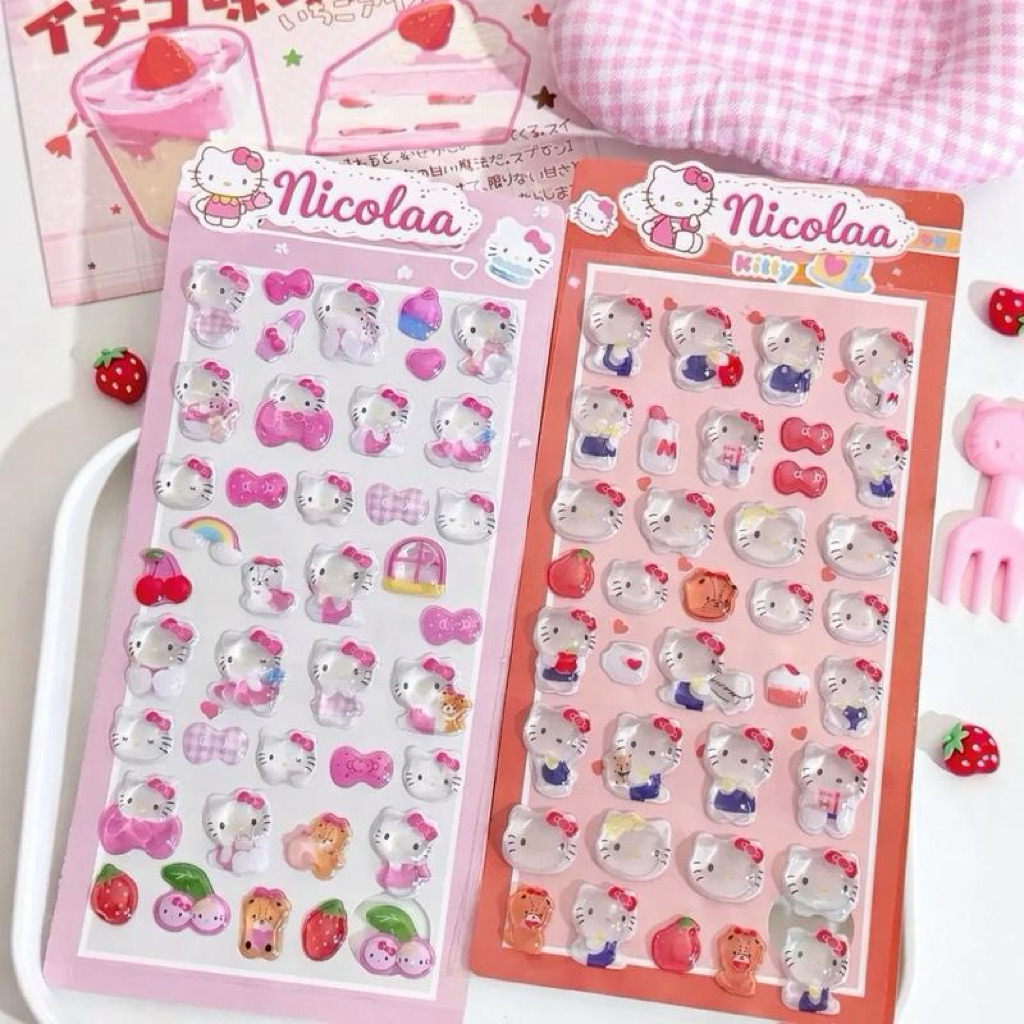 Sticker Hello Kitty 3D Epoxy Pha Lê Dáng Dễ Thương
